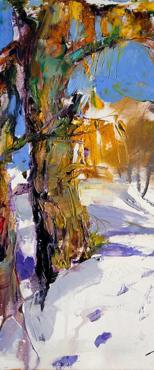Sunny winter landscape by Helen Shukina
