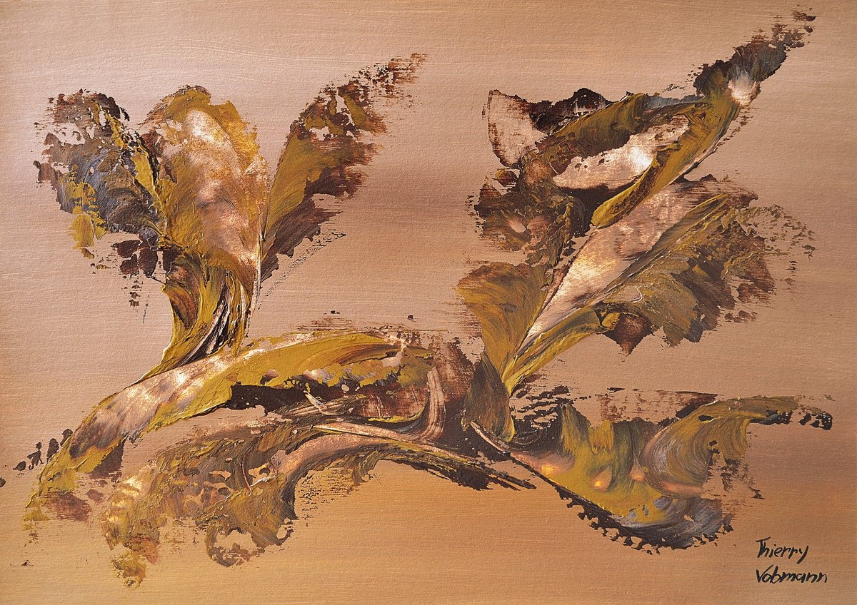 Abstract Acrylic Painting By Thierry Vobmann. Abstract ., 17 X 12", Ideal Gift 131, Original Artwork