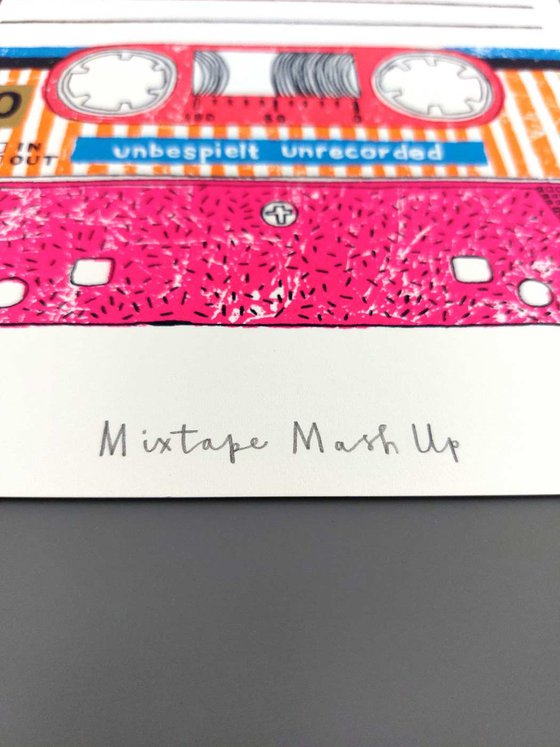 Personalised 'Pink Mega Mixtape' Screenprint