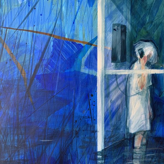 Talk to God, Spiritual Art, Acrylic 110x120cm