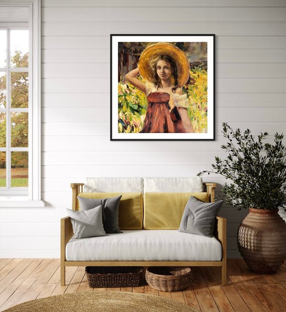 GIRL IN A STRAW HAT - SUNNY