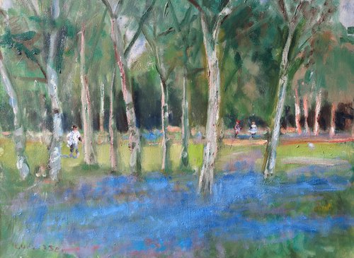 Bluebells Near York. by Malcolm Ludvigsen