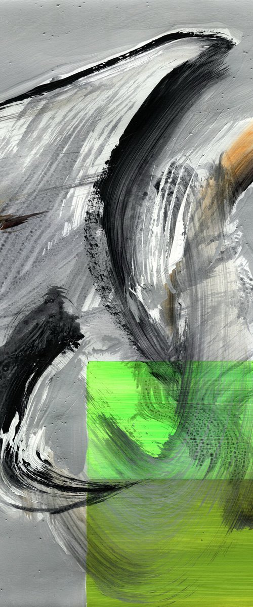 Bright Abstraction on Gray 3 by Evgen Semenyuk