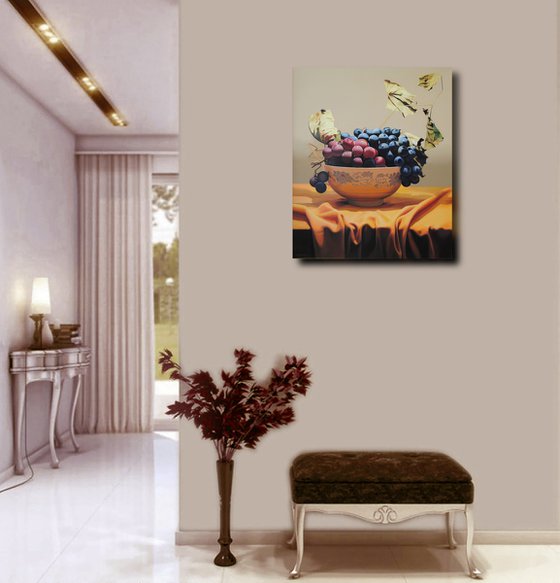 Autumn still life , Original oil on canvas painting