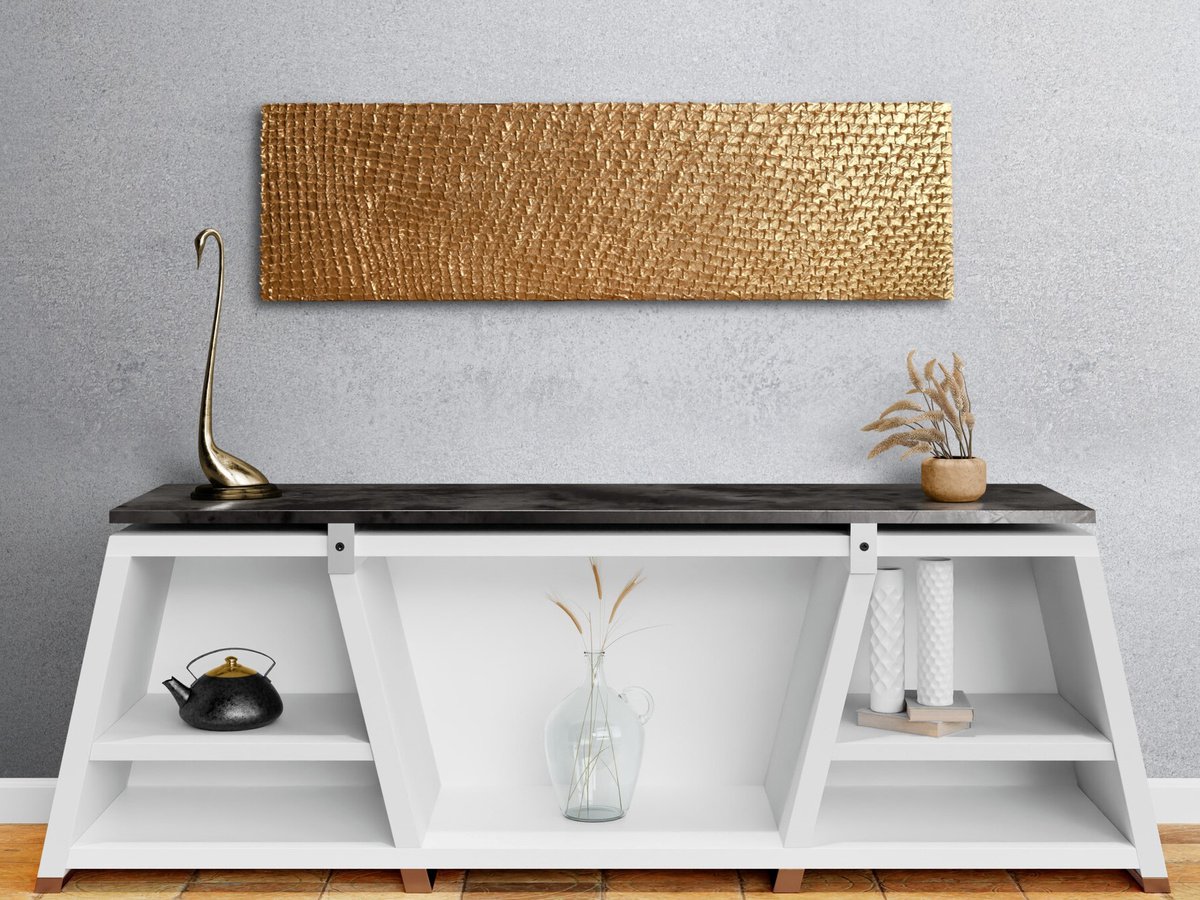 Gold Scales #02 | Textured Wall Art by Giulia Madonia