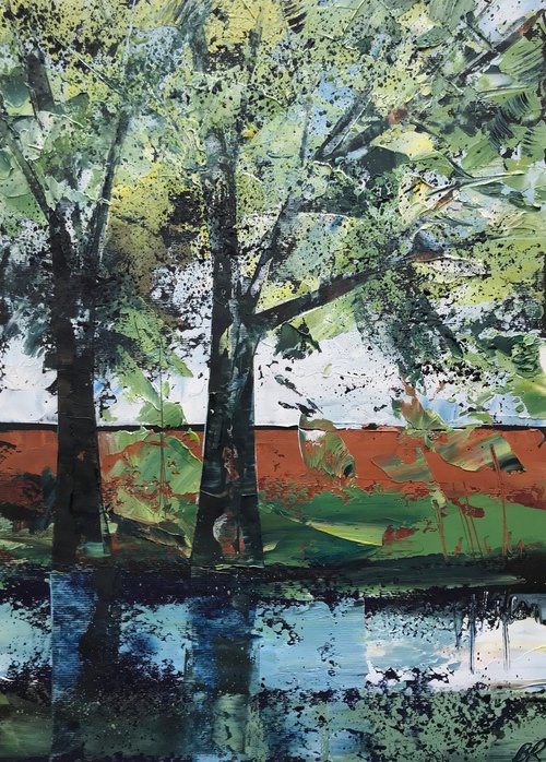 Two Trees and a Canal by Belinda Reynell