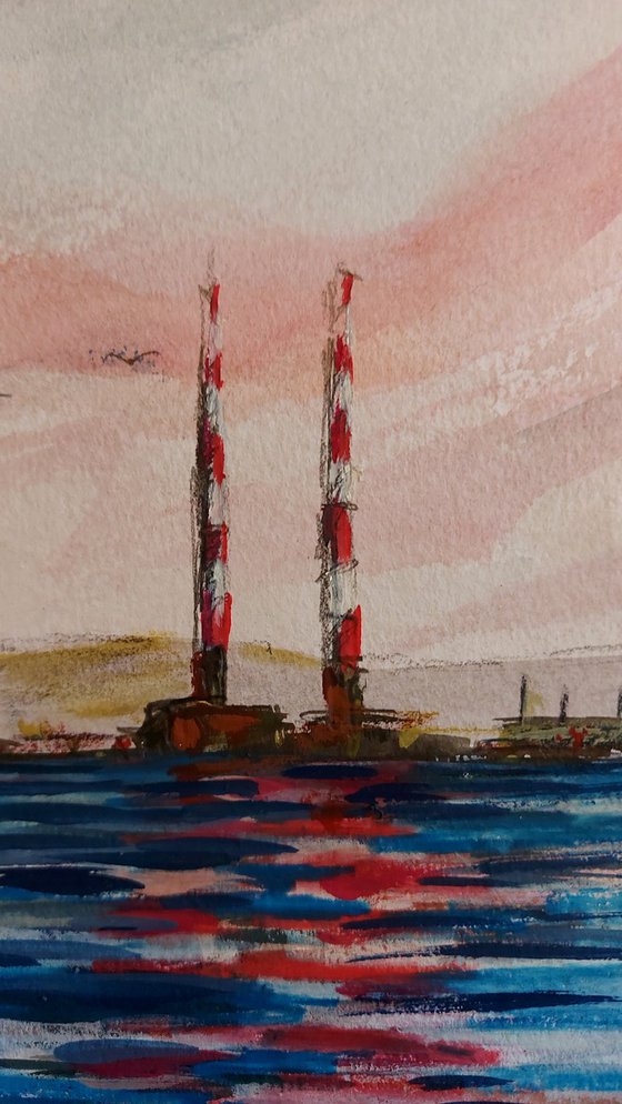 The Poolbeg Chimneys,Dublin Ireland