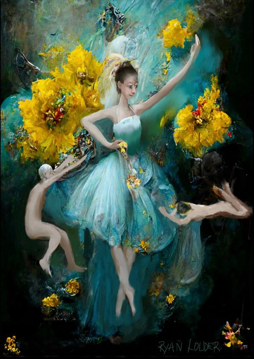 The Dancer In Blue by Ryan  Louder