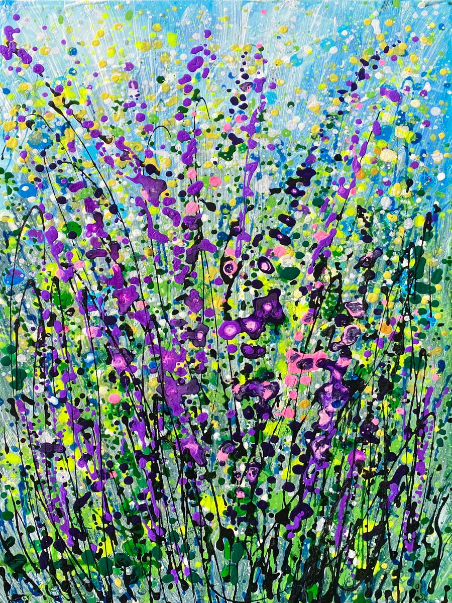 Lavender Original Painting by OLena Art - Lena Owens