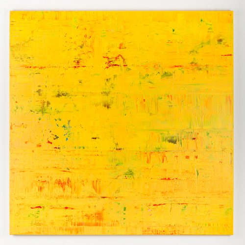 Yellow abstract painting GF749 by Radek Smach