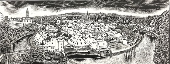 Cesky Krumlov landscape