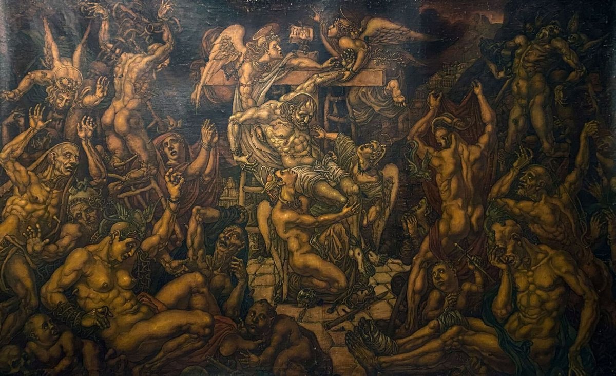 Surrealistic Oil Painting , Descent From The Cross By Oleg And Alexander Litvinov, 37 X 65, Artwork For Sale On Artfinder