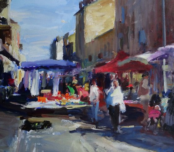 Market , Sunday morning