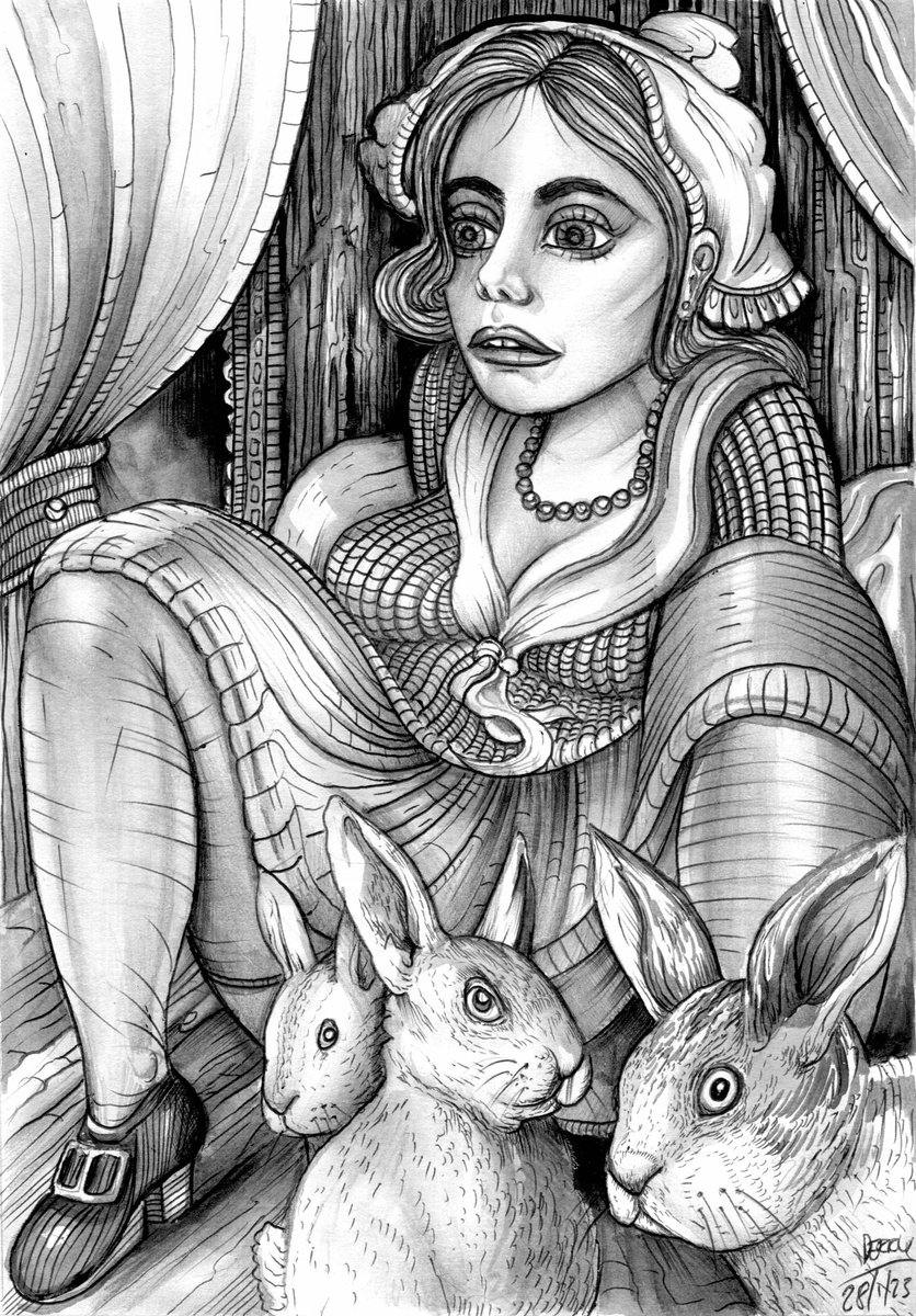 Mother of Rabbits - Surreal Art by Spencer Derry ART