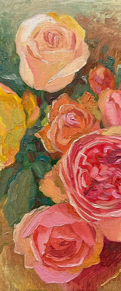 Roses flowers autumn by Julia Logunova