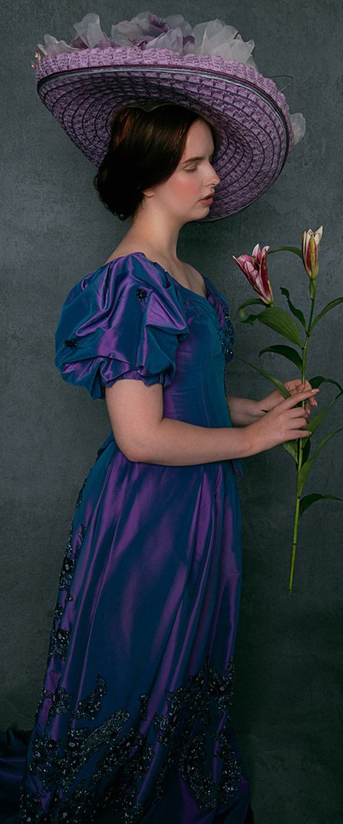 A Quiet Rebel with Lilies Portrait by Rachel Vogeleisen