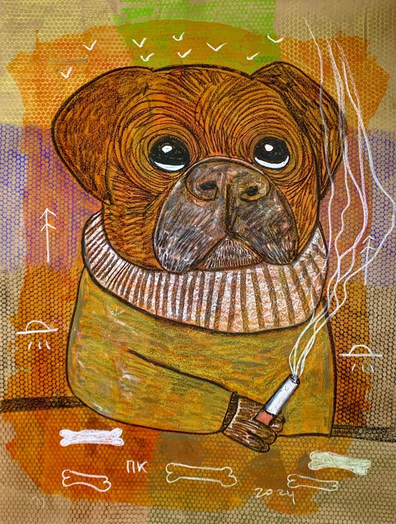 Smoking dog #90