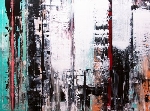 COMPOSITION 6823 abstract painting on canvas by Jakub Jecminek