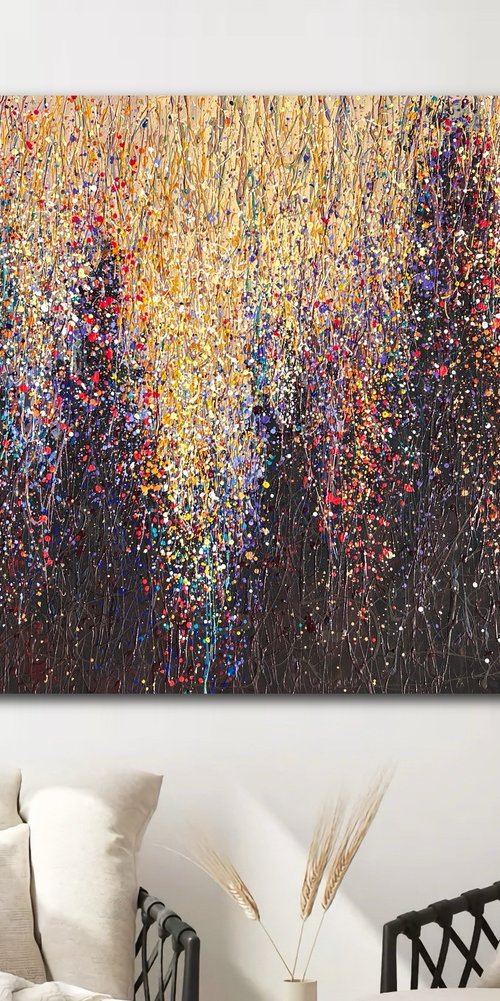 Golden Rain - Violet by Bogdana Antoniuk