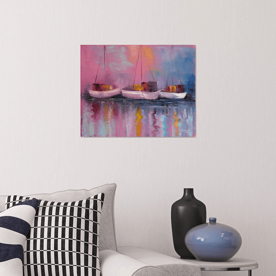 Neon Harbor: The Pink Symphony