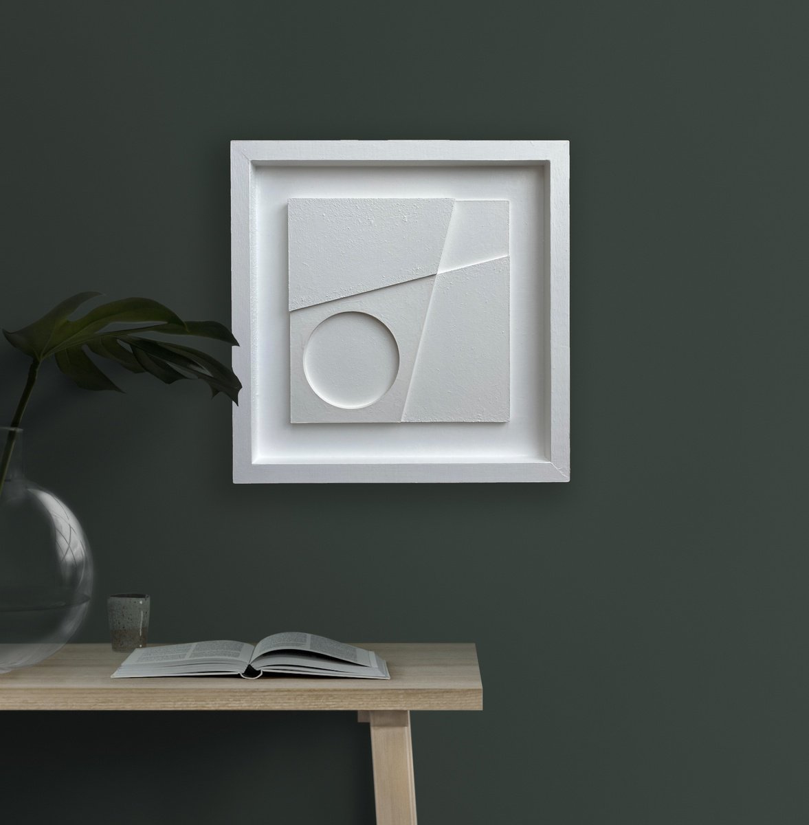 Geometric Abstract Relief By Liam Roberts, 12 X 12", Suffuse, Original Artwork