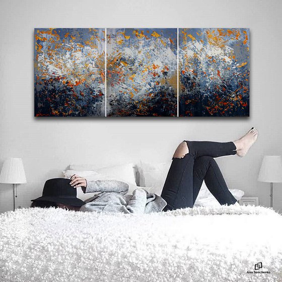 150x75cm. / abstract painting / Abstract 1142