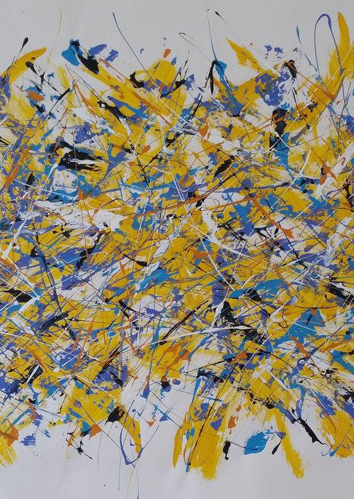 Abstract Modern ACRYLIC on CANVAS by M.Y. by Max Yaskin
