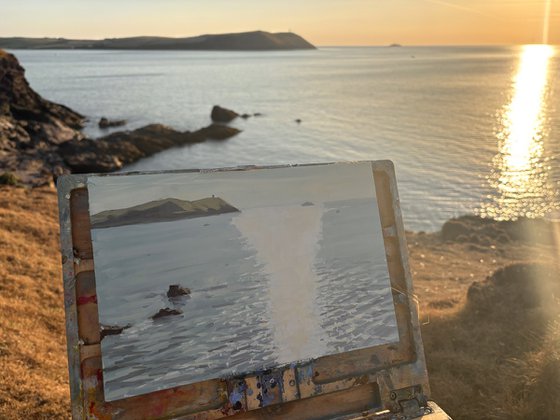 Setting sun, Polzeath