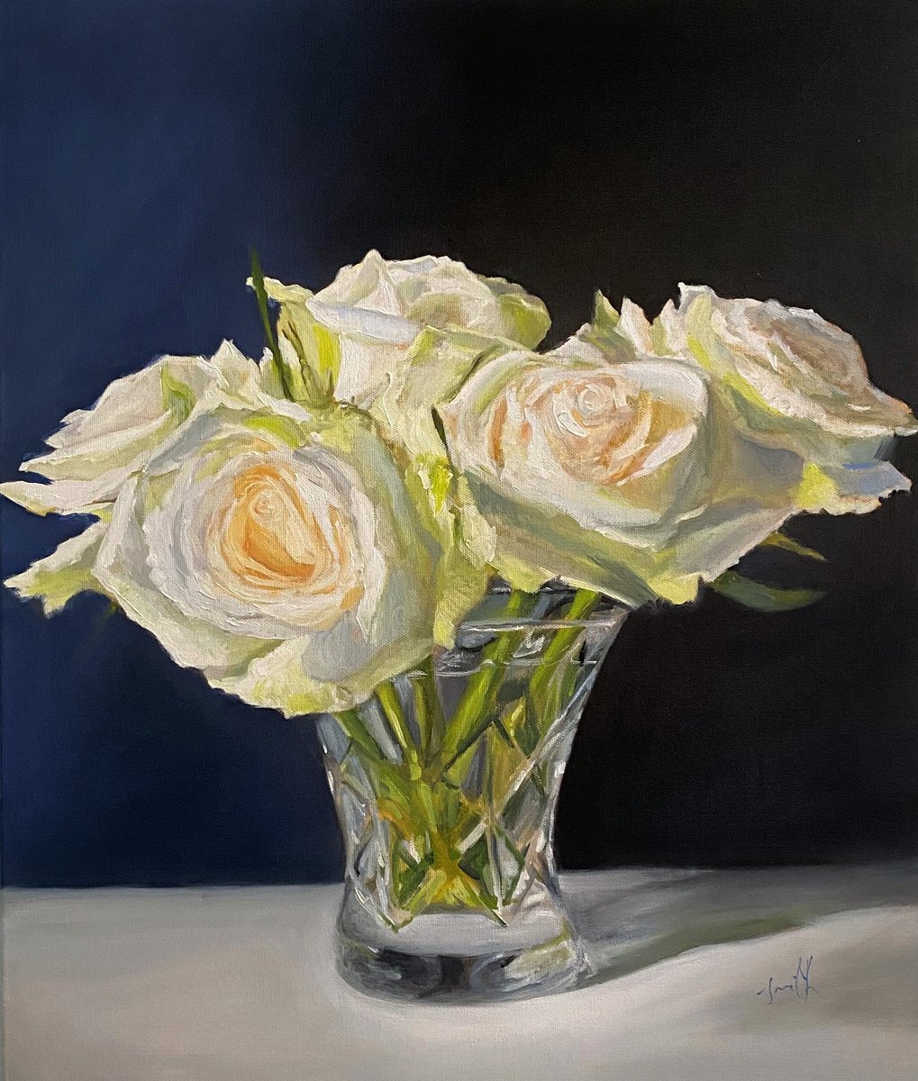 White Roses by Jackie Smith