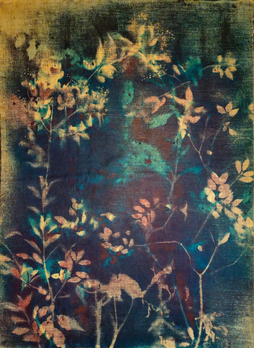 Surrealistic Botanical Acrylic Painting By Stefano Mazzolini, 59 X 79", Rf5354, Original Artwork