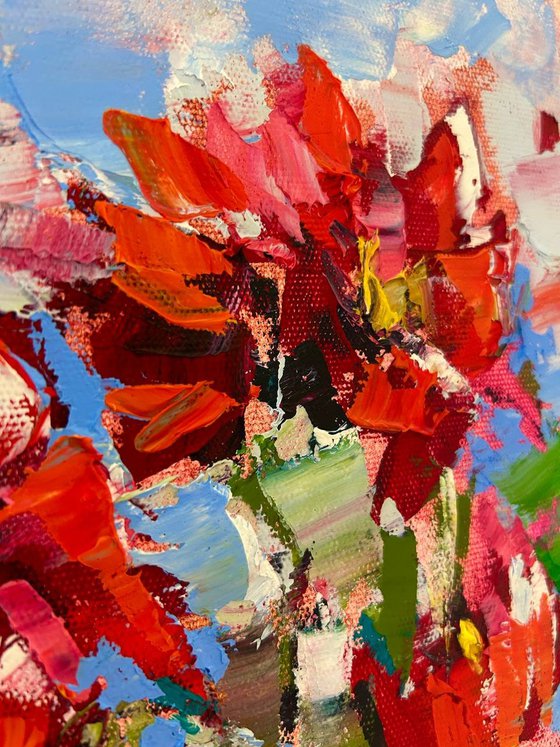 Poppes miniature oil artwork