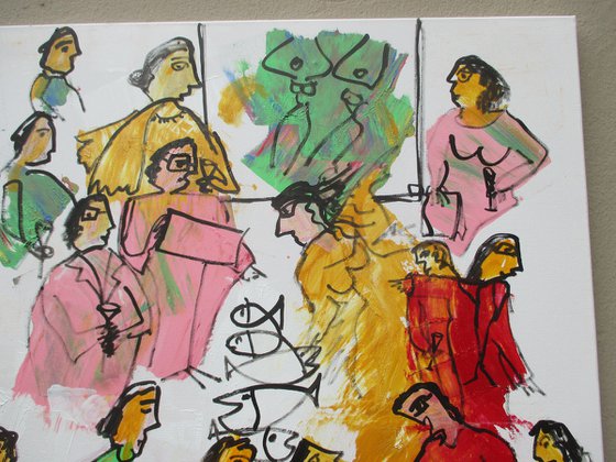 People in gallery