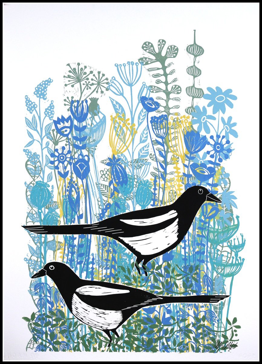 Two Magpies by Mariann Johansen-Ellis