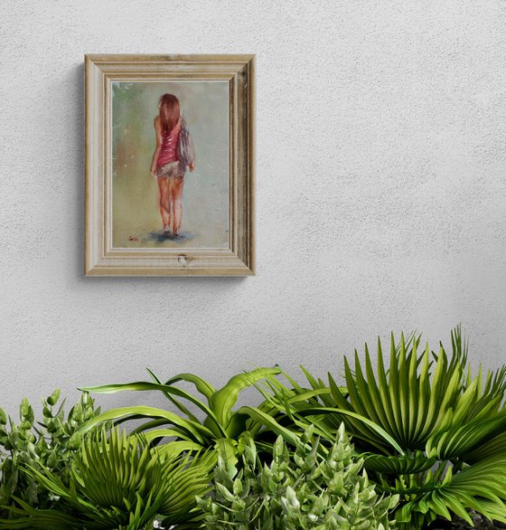 Into the unkown (2018) Original watercolor painting | Hand-painted Art Small Artist | Mediterranean Europe Impressionistic