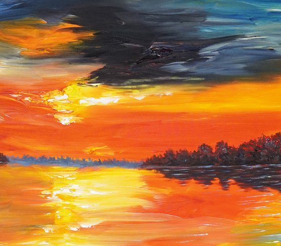 Romantic Evening Lake D 3