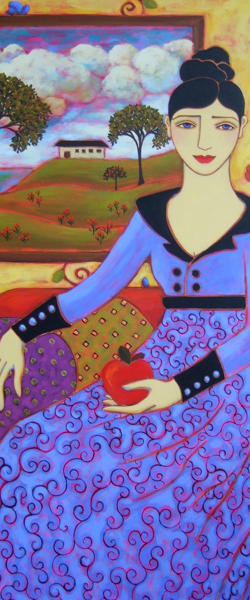 Woman with Apple (Eve) by Karen Rieger