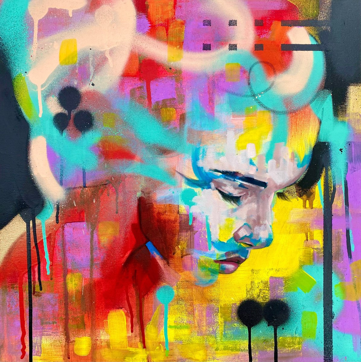  Girl Portrait By Stevie Nicholson, 20 X 20, Artwork For Sale On Artfinder