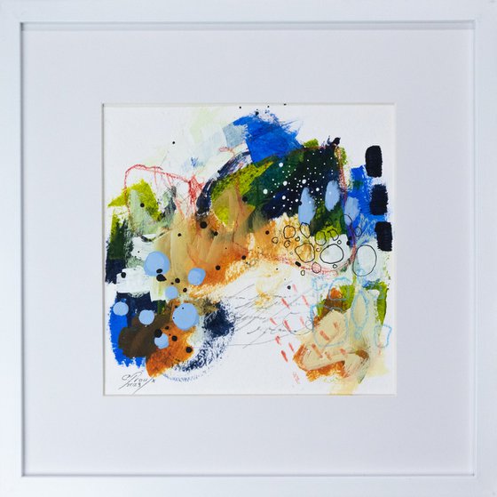 The way you look at me - Framed abstract painting - Ready to hang