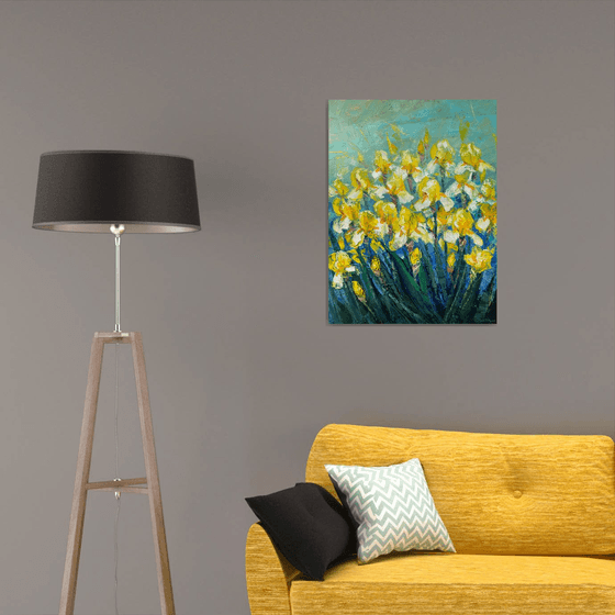 Yellow Irises 60x80cm