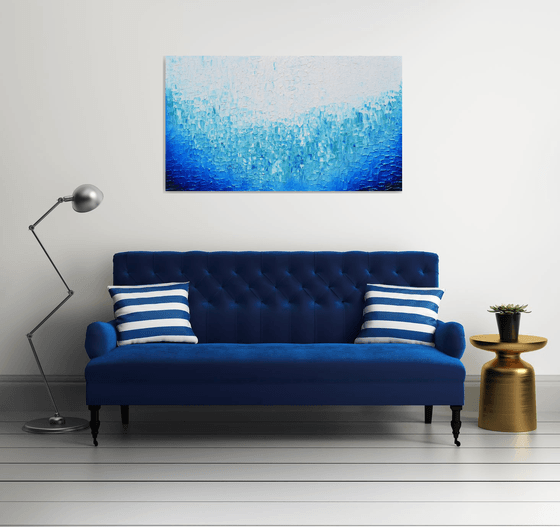 Tranquil XIII - Large Blue Painting