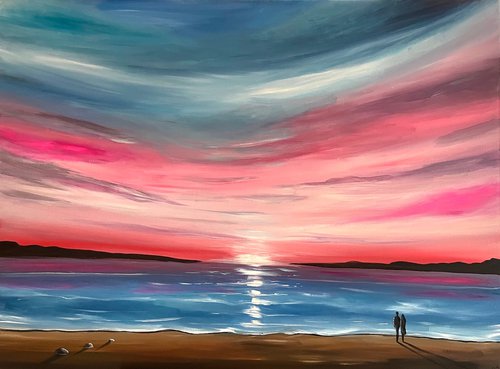 Pink Sunset Glow 2 by Aisha Haider