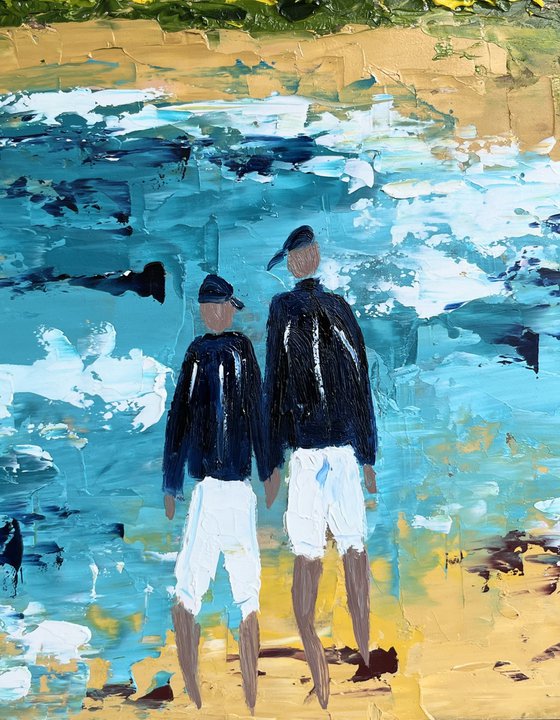 Couple Positano Original Painting