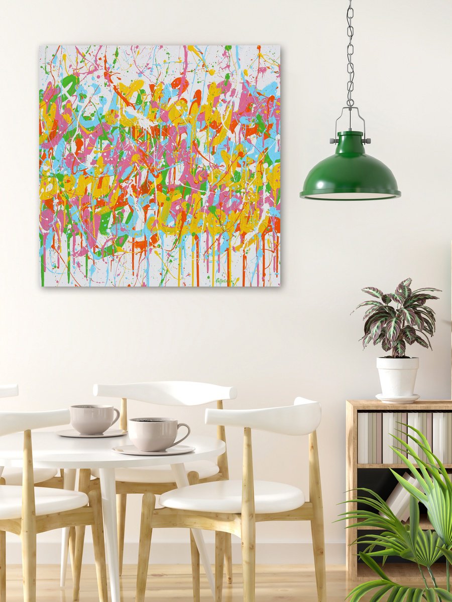 Urban And Pop Acrylic Painting , Liberty 2 By Isabelle Pelletane, 31 X 31, Artwork For Sale On Artfinder