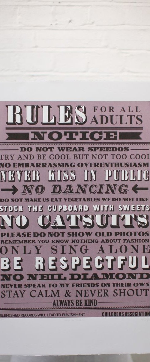 Rules for ADULTS by Helen Bridges