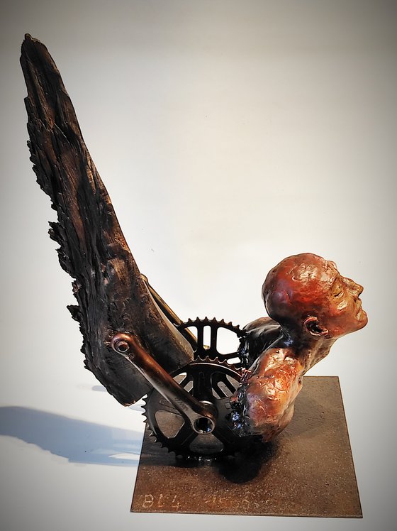 "Icarus" unique sculpture 62x45x33cm.