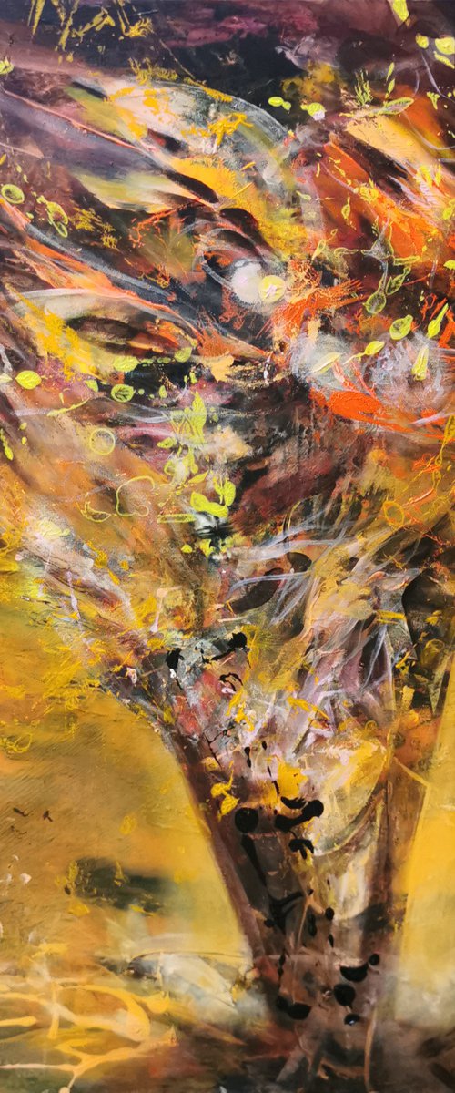 Autumn colors inspiration oneiric painting still life by O KLOSKA by Kloska Ovidiu