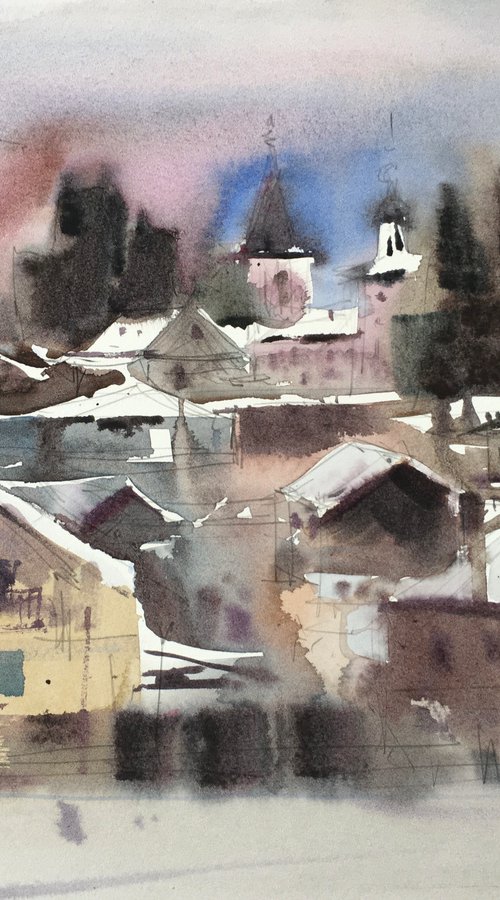 Winter sketch. Sergiev Posad by Andrii Kovalyk