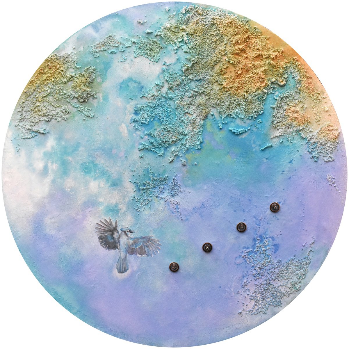 Abstract Landscape Painting By Milena Nicosia, 49 X 49", Cicatrici Dell