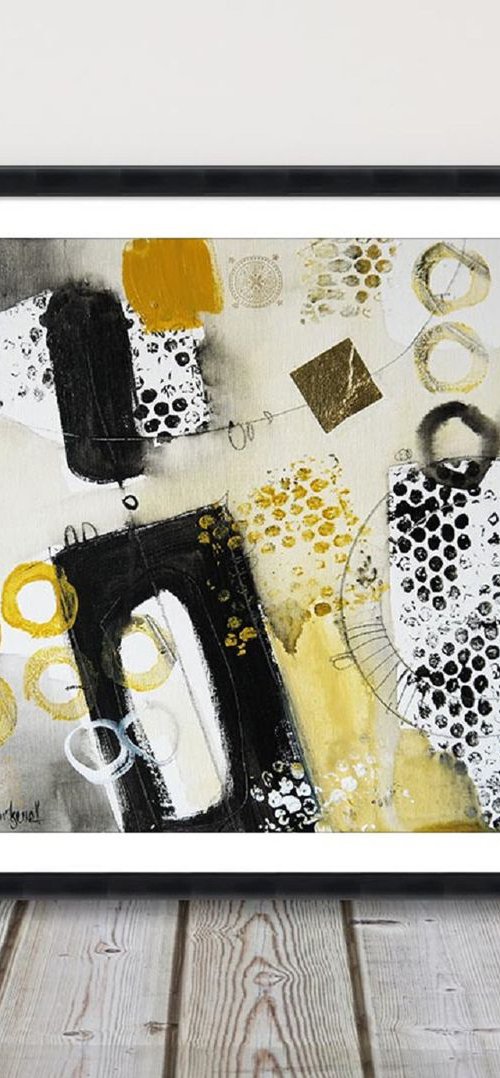 Gold Leaf Collage 2 by Irina Rumyantseva