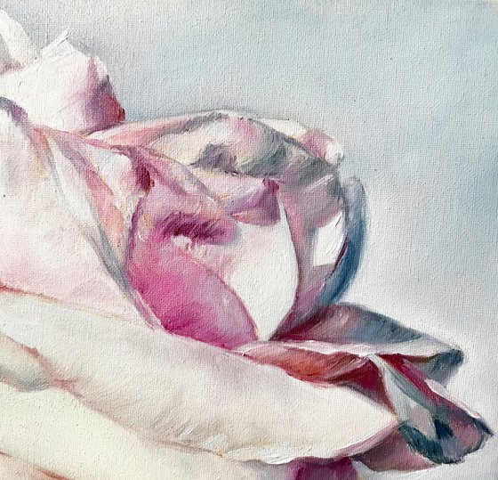 Oil painting "Rose" 20*20 cm